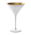 White & gold martini glass