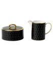 Arris Charcoal sugar bowl & milk jug, black